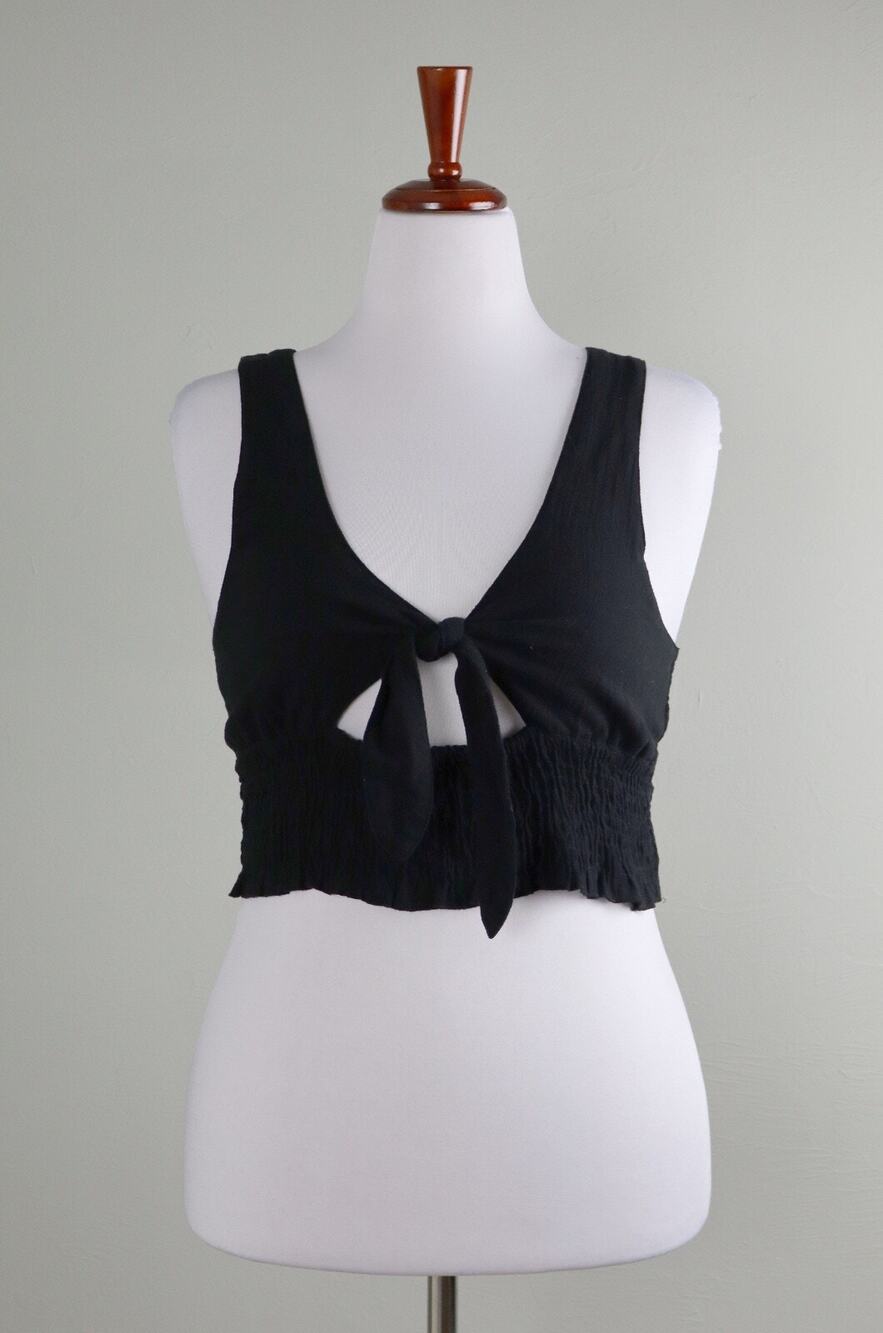 ONIA NWT Beach Gauze 100% Cotton Tank Top in Black Size Large